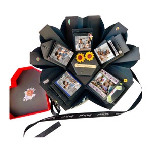 Caja de regalo con foto personalizada, caja sorpresa explosiva para San Valentín, caja de regalo de cumpleaños para mamá, caja de regalo con forma de corazón para ella, regalo para el Día de la Madre