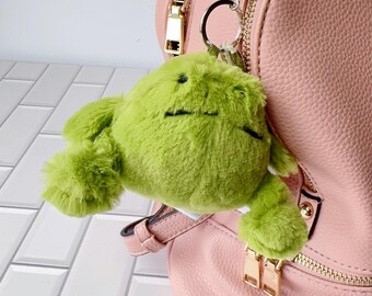 Plush Frog Keychain, Plushy Frog Bag Charms and Keychains