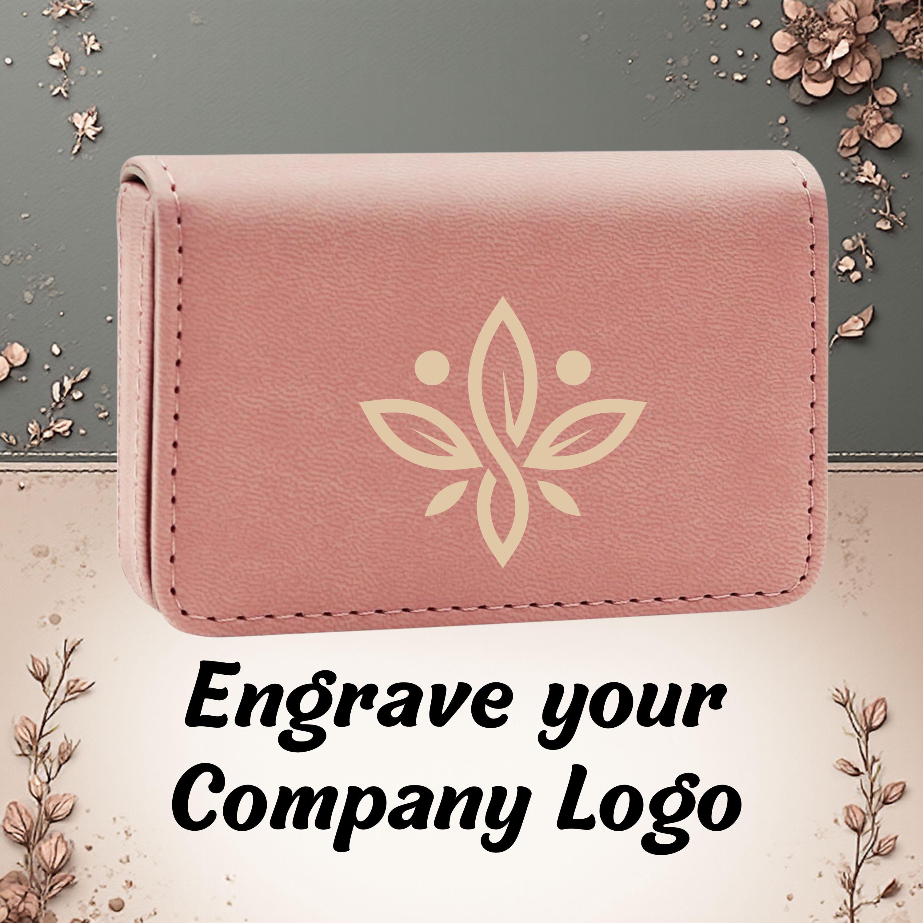 Leather Business Card Holder Personalized, Magnetic Travel Business Credit Cards Case