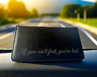 Leather Car Document Holder, Personalized Glovebox Organizer, Gift for New Driver