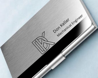 Personalized Stainless Steel Business Card Case: Engraved Gift