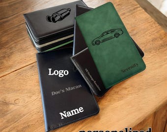 Leather Car Document Holder, Personalized Vehicle Gift For Customers, New Driver Gifts