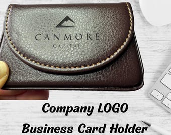 Visitenkarten-Etui mit Firmenlogo, personalisierter Visitenkartenhalter, neue Bürogeschenke