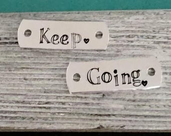 1/2 x 1-1/2" (10) 14gH ID Tags Polished Metal Stamping Blanks 14 Gauge HARD 3003 Aluminum Two 3mm Holes Available in Soft and other Sizes