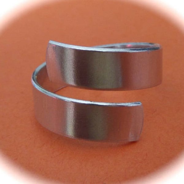 1/4 x 3" 16gS (100) Wrap Ring Blanks Aluminum 1100  Tumbled Polished  Metal Stamping Blank  Other sizes available