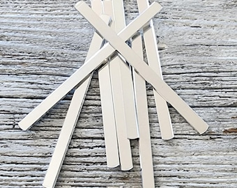 1/4 x 5&quot; 14 gH (24) trekstangklem 14 gauge harde blanks 3003 sterk en flexibel en hard gehard aluminium, getrommeld gepolijst plat afgeronde uiteinden