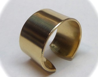 1/2 x 2-1/4&quot; (10) 18gS NEW! Red Brass Ring Blanks Tumble Polished Dead Soft Temper Flat Rounded Ends, Tumble Polished and Other Sizes