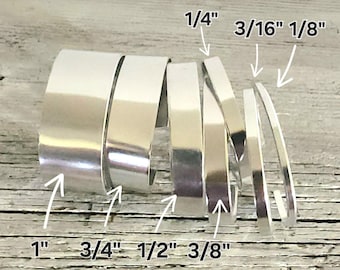 1 x 6" (10) 14gS Bracelet Cuff Blanks 14 Gauge Soft 1100 Aluminum Blanks 14G Pure Aluminum Cuff FLAT with Round Ends Tumble Polished