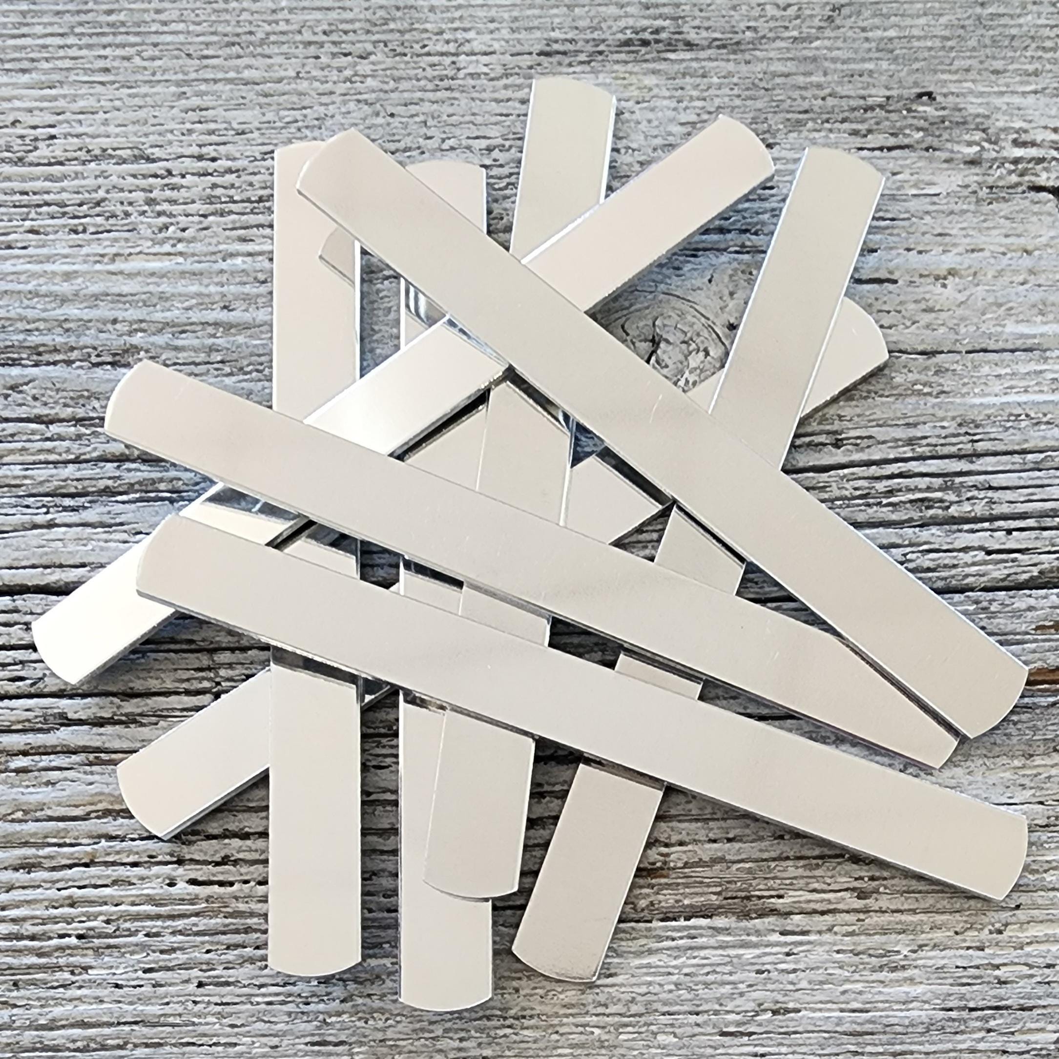 1/4 x 3" 16 gH (10) Dasclip Dasspeld blanks 16 gauge 3003 HARD Tempersterk en flexibel Aluminium gepolijst metaal stempelen blank
