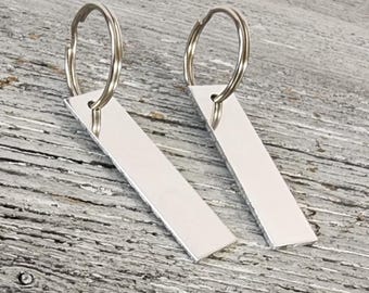 1/2 x 2" 12gS (10) nyckelringsämnen 1100 12 Gauge mjuk aluminium TJOCK (2 mm 0,080") Ett 3 mm hål kan skäras till i storlek