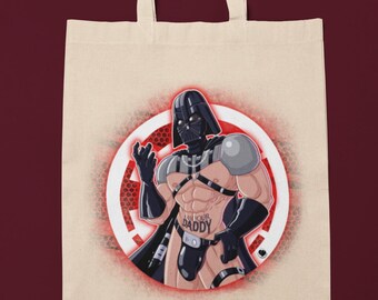 Tote Bag Daddy Vader Dudes, Queer Artwork, Gay Illustration, LGBTQ Bag, Parody Artwork, Gay Pride, Gay Supervillains, Canvas Bag, +18