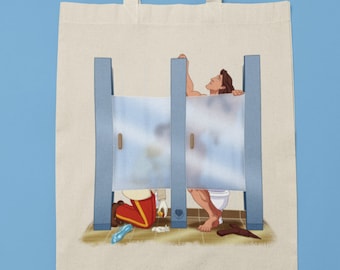 Tote Bag Glory Tale Cruising, Queer Artwork, Gay Princes, Gay Triton, LGBTQ Canvas Bag, Gay Mermaid, Parody Art, Tote Bag, Canvas Bag, +18