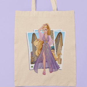 Torba typu tote Rapunzel Street Fashion, Tangled, Parody Artwork, Moda, Zabawna odzież, Klasyczne postacie, Zabawna kreskówka, Zabawna torba typu tote, Torba płócienna