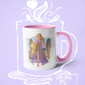 Coffee Mug Rapunzel Street Fashion, Tangled, Parody, Princess, Fashion, Fun Houseware, Classic Characters, Fun Cartoon, Fun Mug, Drinkware