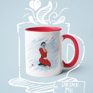 Coffee Mug Michael Myers, Queer, LGBTQ Houseware, Parody Artwork, Halloween, Spooky, Villains, Mariah Carey, Fun Mug, Drinkware