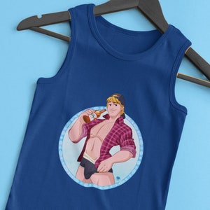 Unisex Tank Top Kristoff Prinsex, Disney Prince, Gay Artwork, LGBTQ Apparel, Gay Pride Merchandise, Parody, Gay Prince, Gift, Clothes, +18