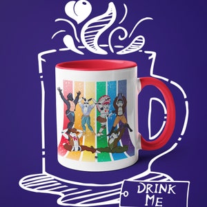 Coffee Mug YMCA Special Edition, Queer Art, Villains, Gay Illustration, LGBTQ Houseware, Gay Pride, Gay Classic Cartoon, Fun Mug, Drinkware