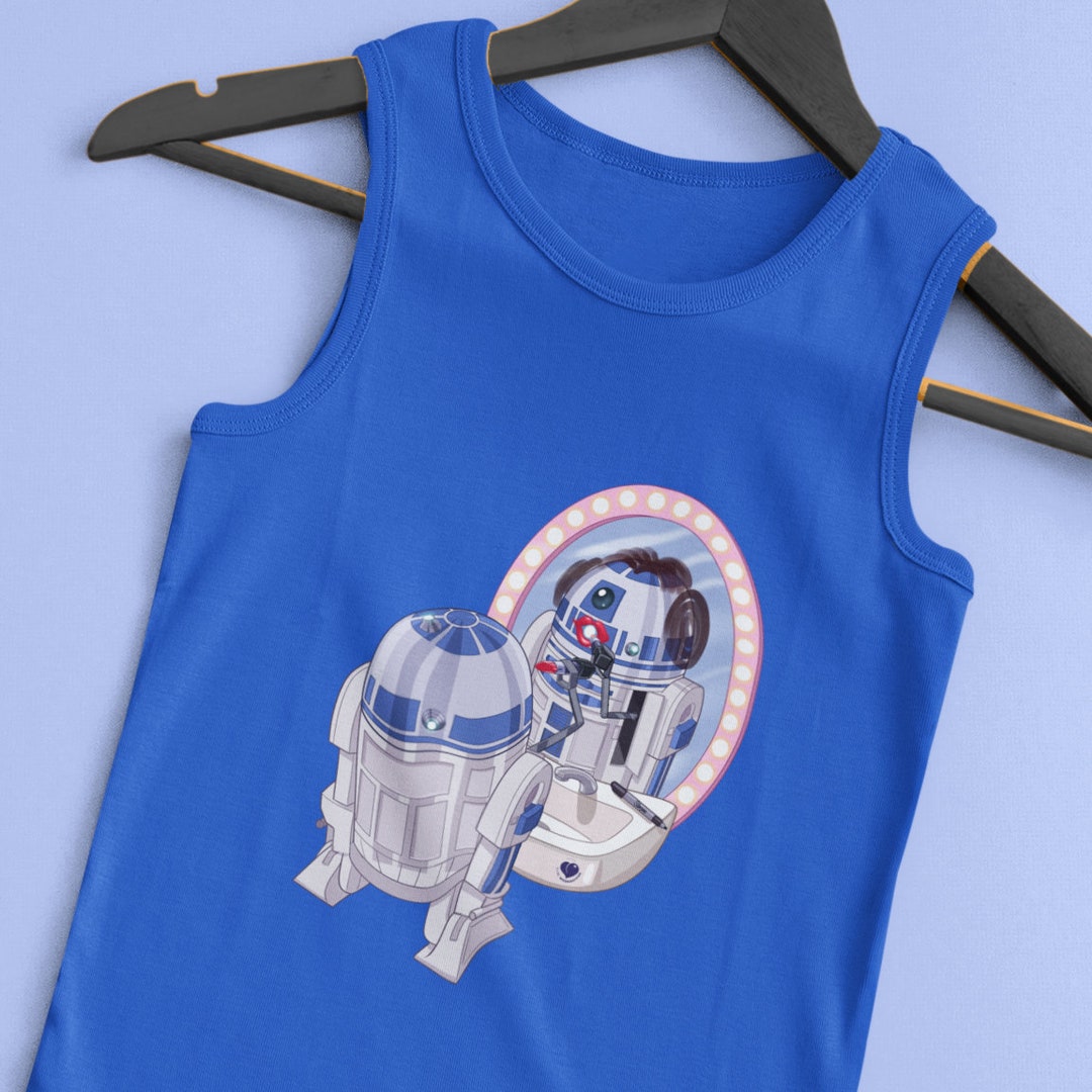 ユニセックスタンクトップ R2D2 スターバス、クィアアートワーク