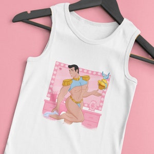 Unisex Tank Top Drag Charming Special Edition, Queer, Gay Princes, LGBTQ Apparel, Gay Pride Merchandise, Parody Artwork, Gift, Clothes, +18