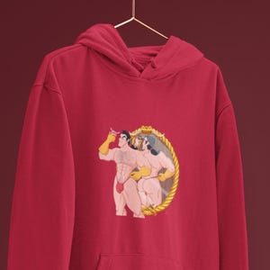 Unisex Hoodie Gaston Villains, Queer Artwork, Gay Artwork, Parody Art, LGBTQ Apparel, Beauty & the Beast, Villain, Fun Sweatshirt, Gift, +18