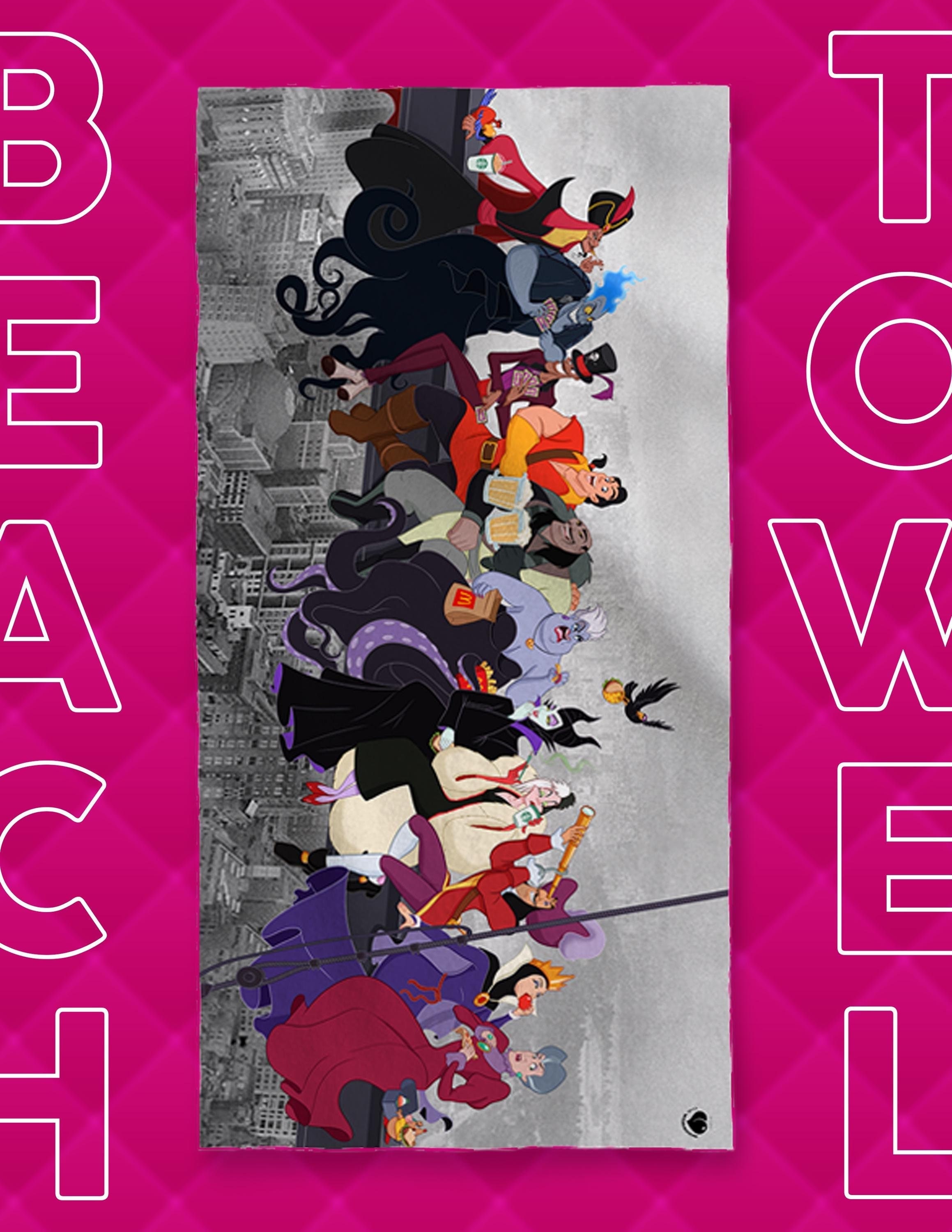 ビーチタオル ヴィランズ スカイスクレイパー、パロディ ヴィランズ