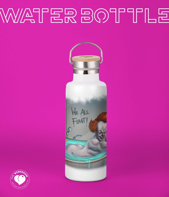 Botella de agua Pennywise Halloqueer, Queer Artwork, Gay, LGBTQ