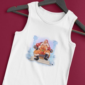Unisex Tank Top Zeus Christmas, Queer God, Gay, Gay Christmas, LGBTQ Apparel, Gay Pride Merchandise, Parody Illustration, Gift, Clothes, +18