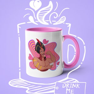 Coffee Mug Jafar Villains, Queer Artwork, Gay Art, Parody Illustration, LGBTQ Houseware, Aladdin, Villains Artwork, Fun Mug, Drinkware, +18