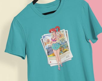 Unisex T-shirt Ariel Street Fashion, Mermaid, Parody Art, Fashion, Fun Apparel, Classic Characters, Fun Cartoon, Fun Shirt, Gift, Clothes