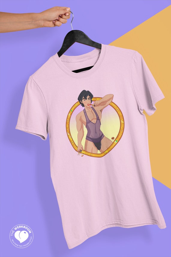 Unisex T Shirt Aladdin Prinsex Disney Prinz Gay Kunstwerk LGBTQ Bekleidung Gay Pride Merchandise Parodie Kunst Gay Prinz Geschenk Kleidung 18 Etsy