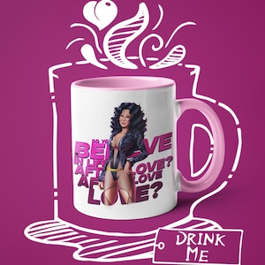 Coffee Mug Believe Divas Collection, Queer Artwork, Cher, Fun Houseware, Pop Singer, Original Artwork, Fun Artwork, Fun Mug, Drinkware