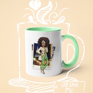 Coffee Mug Tiana Street Fashion, Frog, Parody Artwork, Princess, Fashion, Fun Houseware, Classic Characters, Fun Cartoon, Fun Mug, Drinkware