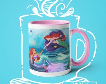 Taza de Café Parte de tu Mundo Edición Especial, La Sirenita, Ariel, Arte Original, Artículos Divertidos para el Hogar, Princesas Disney, Princesas, Regalo Divertido