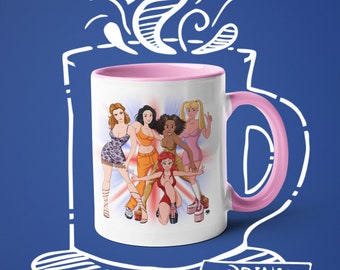 Tasse à café Spice Princess Special Edition, Parodie, Princesses, Articles ménagers amusants, Pop, Pop Stars, Parodie musicale, Dessins animés, Tasse amusante, Verres