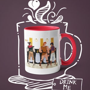 Coffee Mug WC Cruising Cruising, Queer Artwork, Gay Princes, Shang, Hercules, Aladdin, LGBTQ Houseware, Parody Art, Fun Mug, Drinkware, +18