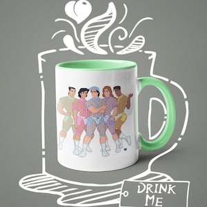 Coffee Mug Princes Lace Special Edition, Queer Artwork, Gay Princes, LGBTQ Houseware, Gay Pride Art, Gay Classic Cartoon, Fun Mug, Drinkware