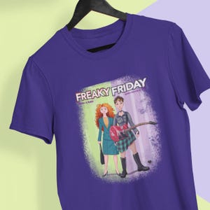 Unisex T-shirt Freaky Friday Movies, Princess, Merida, Brave, Fun Apparel, Movie Parody, Parody Artwork, Classic Movies, Fun Shirt, Clothes