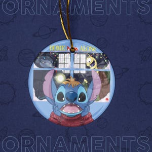Édition spéciale de décorations de Noël pour les personnes seules à la maison, Parodie, Lilo et Stitch, Noël, Dessins animés amusants, Parodie d'amis, Décoration de fête, Décorations d'arbre