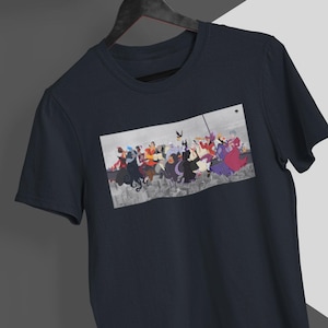 Unisex T-shirt Villains Skyscraper, Parody Villains, Disney, Rockefeller Center, NYC, Classic Characters, Cartoons, Fun Shirt, Apparel, Gift