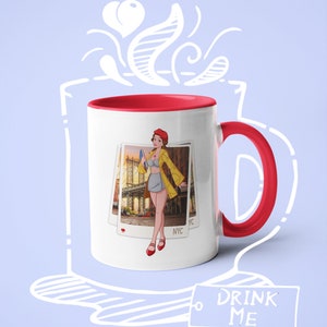 Coffee Mug Belle Street Fashion, Beauty, Parody Art, Princess, Fashion, Fun Houseware, Classic Characters, Fun Cartoon, Fun Mug, Drinkware