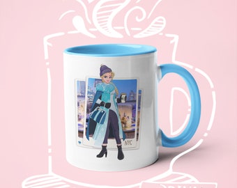 Coffee Mug Elsa Street Fashion, Frozen, Parody Art, Princess, Fashion, Fun Houseware, Classic Characters, Fun Cartoon, Fun Mug, Drinkware