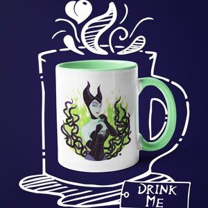 Coffee Mug Maleficent Villains, Queer Artwork, Gay, Parody Illustration, LGBTQ Houseware, Sleepy Beauty, Villains, Fun Mug, Drinkware, +18