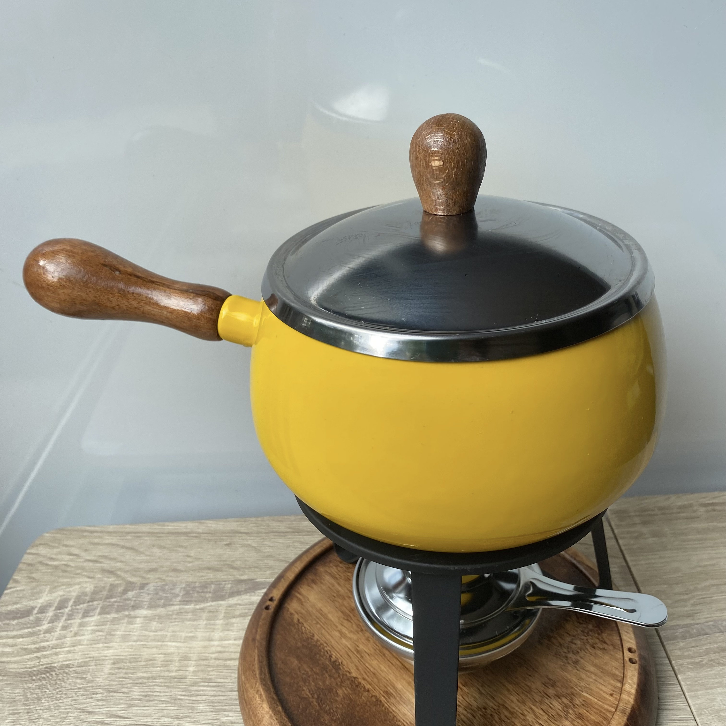 Vintage Fondue Set With Burner and Original Forks MCM Fondue Etsy