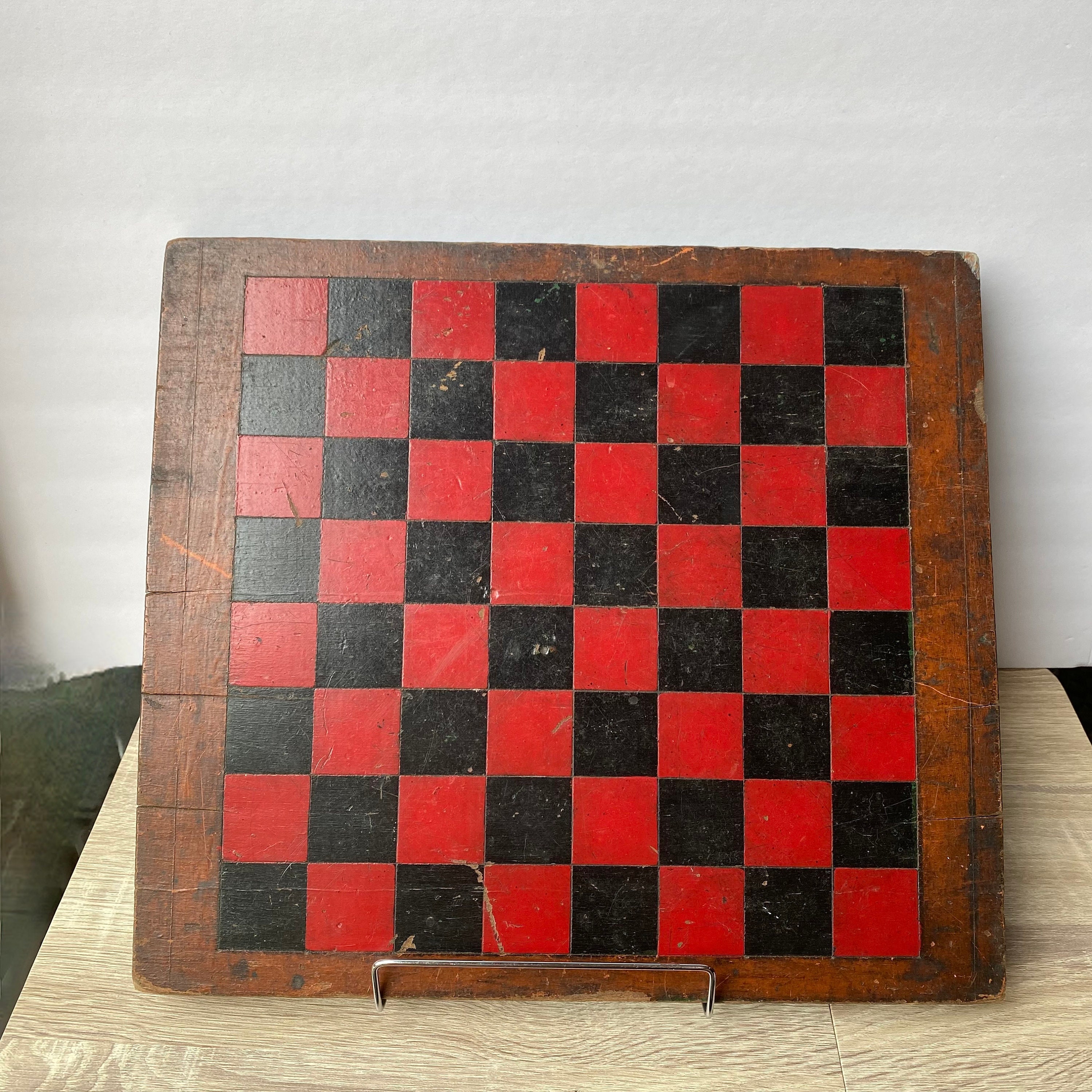 Antique 19th C. Handmade Wooden Checkerboard, Primitive Decor - Etsy
