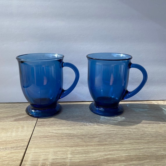 食器 Vintage Anchor Hocking Cobalt Blue set Anchor Hocking Cobalt Blue Mixing Bowl Set (2) - Etsy