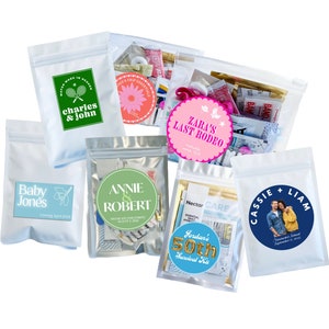 CUSTOM Wedding Welcome Bags / Party Favors / Goodie Bags / Event Favors / Guest Gifts / Trip and Travel Kits