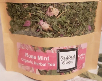 Organic Rose Mint Herbal Tea