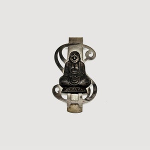 money clip「 rare Buddha eastern meditation money clip sterling silver 」