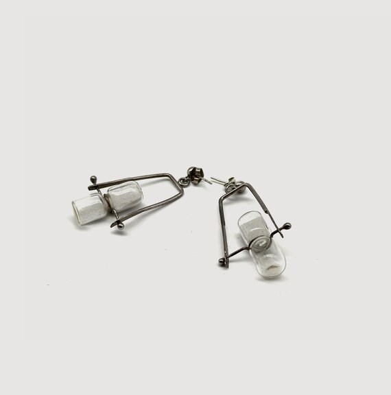 dangle earrings「 minimalist modernist hourglass s… - image 5