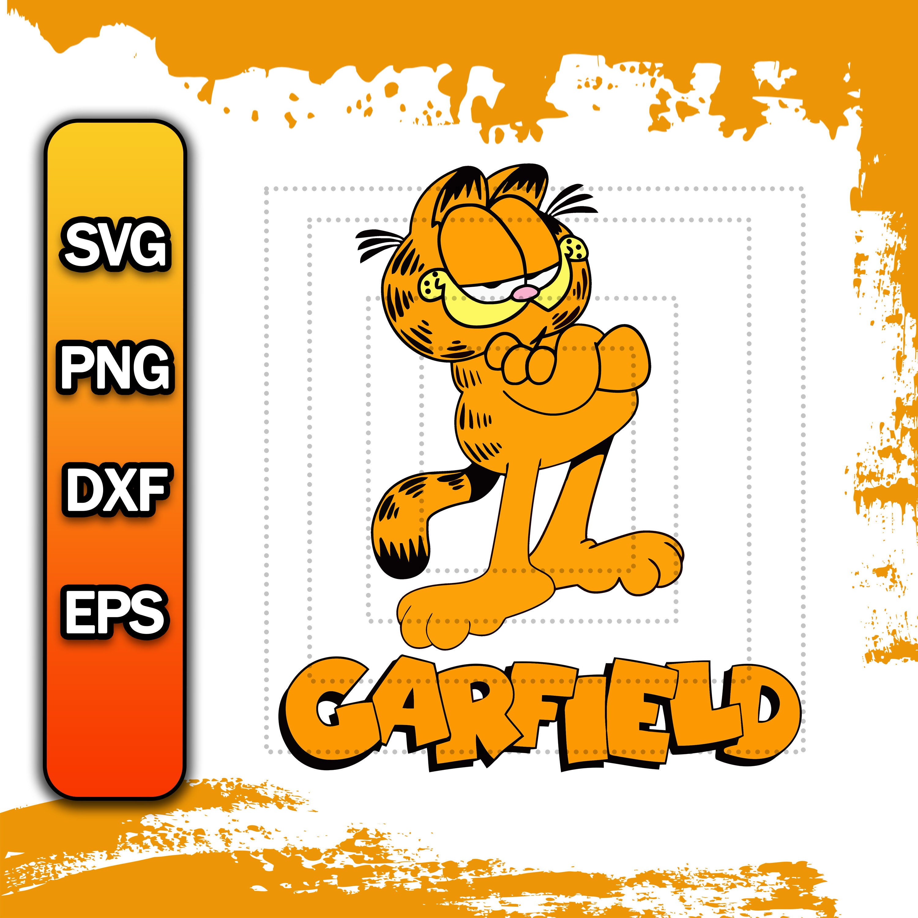 Garfield Svg Cut File Garfield Cartoon Character Svg File - Etsy